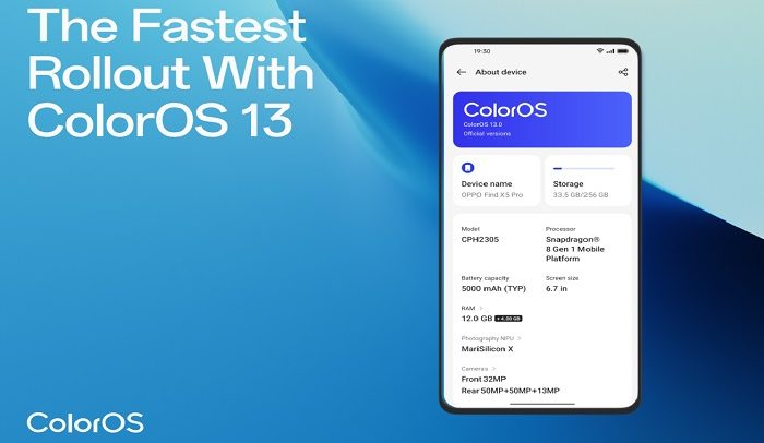 ৩৩ মডেলের স্মার্টফোনে কালারওএস ১৩